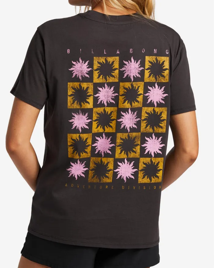 Billabong ADiv Tee Short Sleeve UPF 50 TShirt Black Sands Women Graphic Tees and Tanks Billabong ADiv Tee Short Sleeve UPF 50 TShirt Black Sands Women Graphic Tees and Tanks