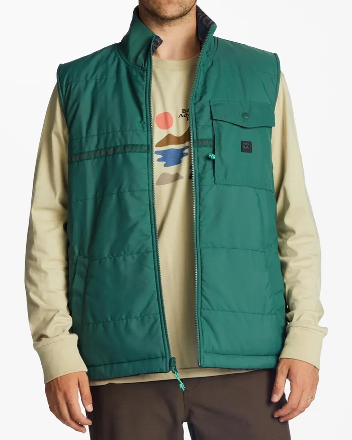 Billabong ADiv Trail Reversible FullZip Vest Jungle Men Jackets Billabong ADiv Trail Reversible FullZip Vest Jungle Men Jackets