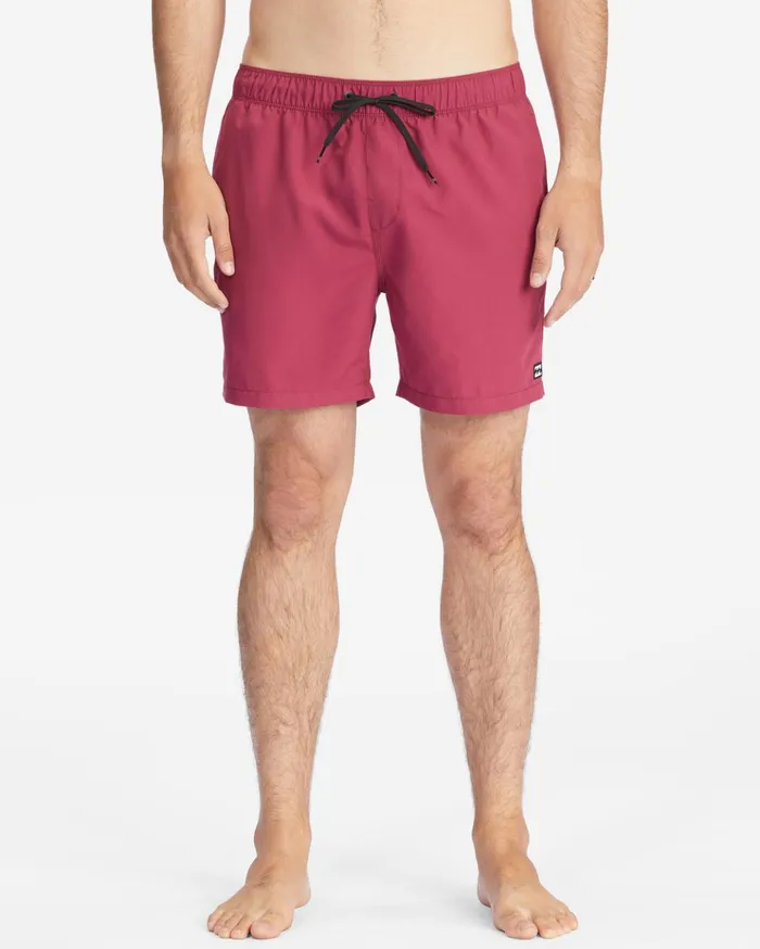 Billabong All Day Layback Boardshorts 16quot Beet Men Elastic Waist Boardshorts Billabong All Day Layback Boardshorts 16quot Beet Men Elastic Waist Boardshorts