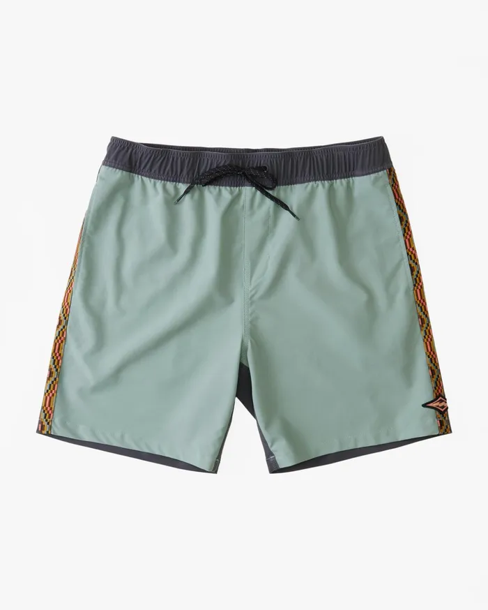 Billabong All Day Pigment Layback Boardshorts 17quot Sage Men Elastic Waist Boardshorts Billabong All Day Pigment Layback Boardshorts 17quot Sage Men Elastic Waist Boardshorts