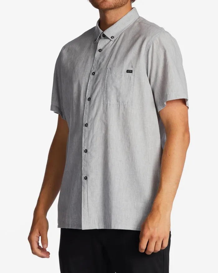 Billabong All Day Short Sleeve Shirt Light Grey Heather Men Shirts Billabong All Day Short Sleeve Shirt Light Grey Heather Men Shirts