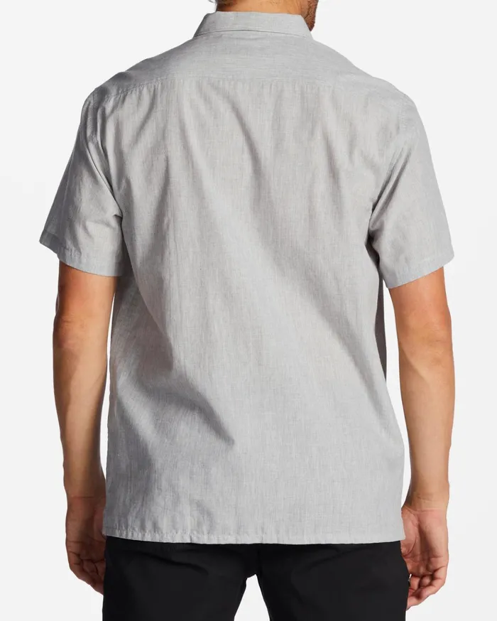 Billabong All Day Short Sleeve Shirt Light Grey Heather Men Shirts Billabong All Day Short Sleeve Shirt Light Grey Heather Men Shirts