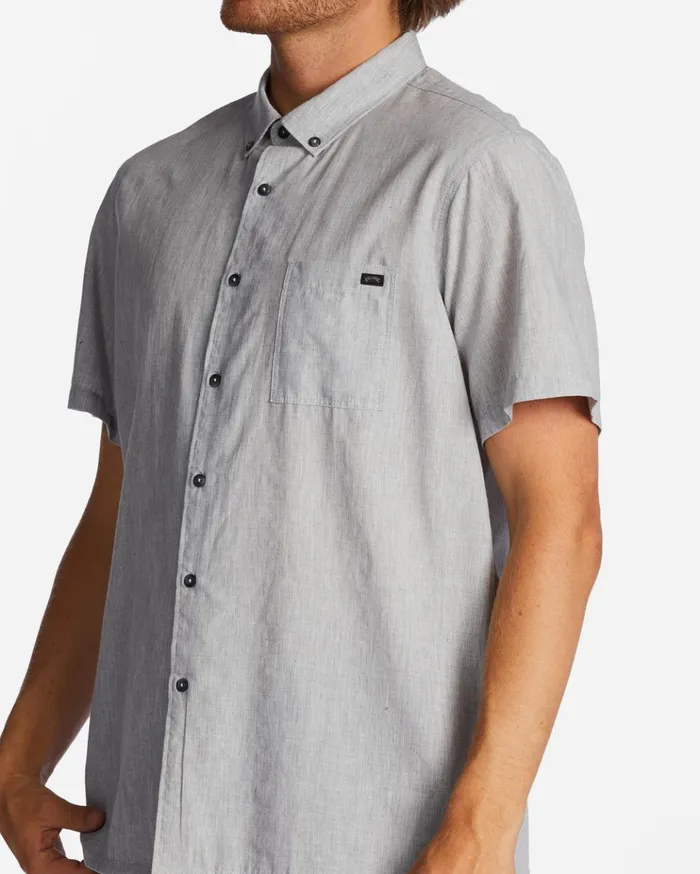 Billabong All Day Short Sleeve Shirt Light Grey Heather Men Shirts Billabong All Day Short Sleeve Shirt Light Grey Heather Men Shirts