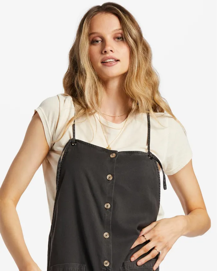 Billabong Beach Cruiser WideLeg Overalls Off Black 1 Women Rompers and Jumpsuits Billabong Beach Cruiser WideLeg Overalls Off Black 1 Women Rompers and Jumpsuits