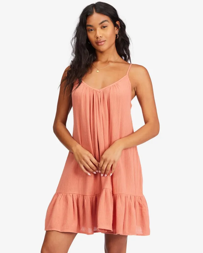 Billabong Beach Vibes Beach CoverUp Terracotta Women Dresses