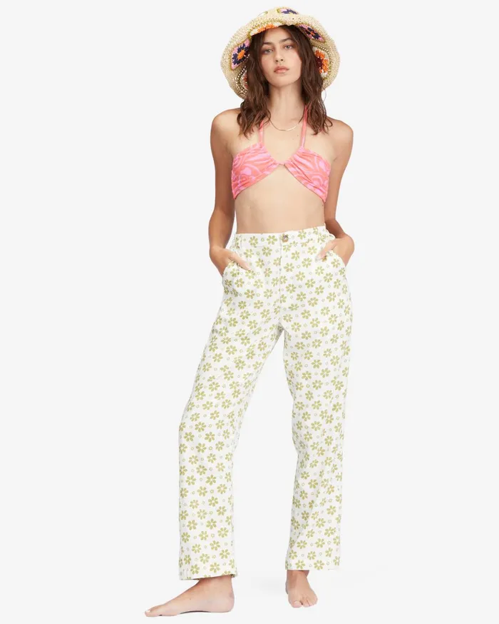Billabong By The Bay Cropped Pants Salt Crystal Women Pants Billabong By The Bay Cropped Pants Salt Crystal Women Pants