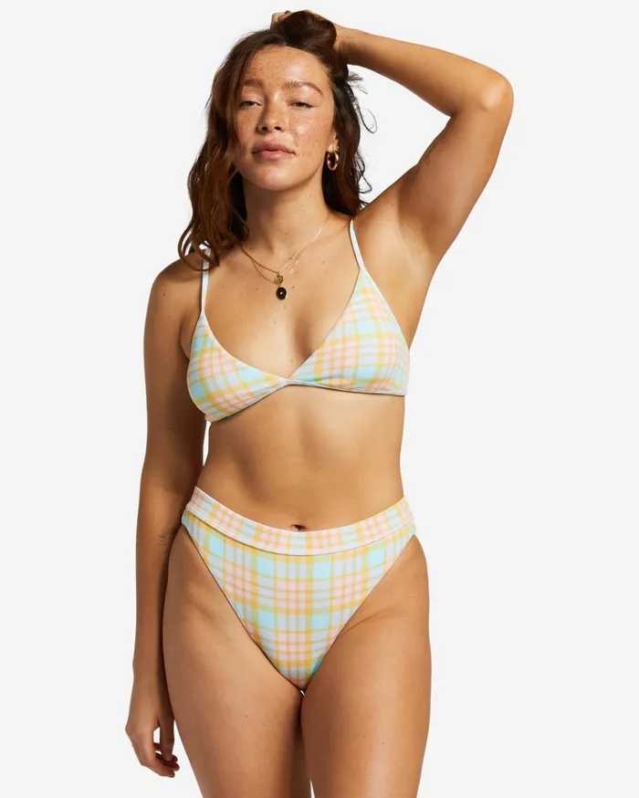 Billabong Check Please Charlie Triangle Bikini Top Multi Women Bikinis Billabong Check Please Charlie Triangle Bikini Top Multi Women Bikinis
