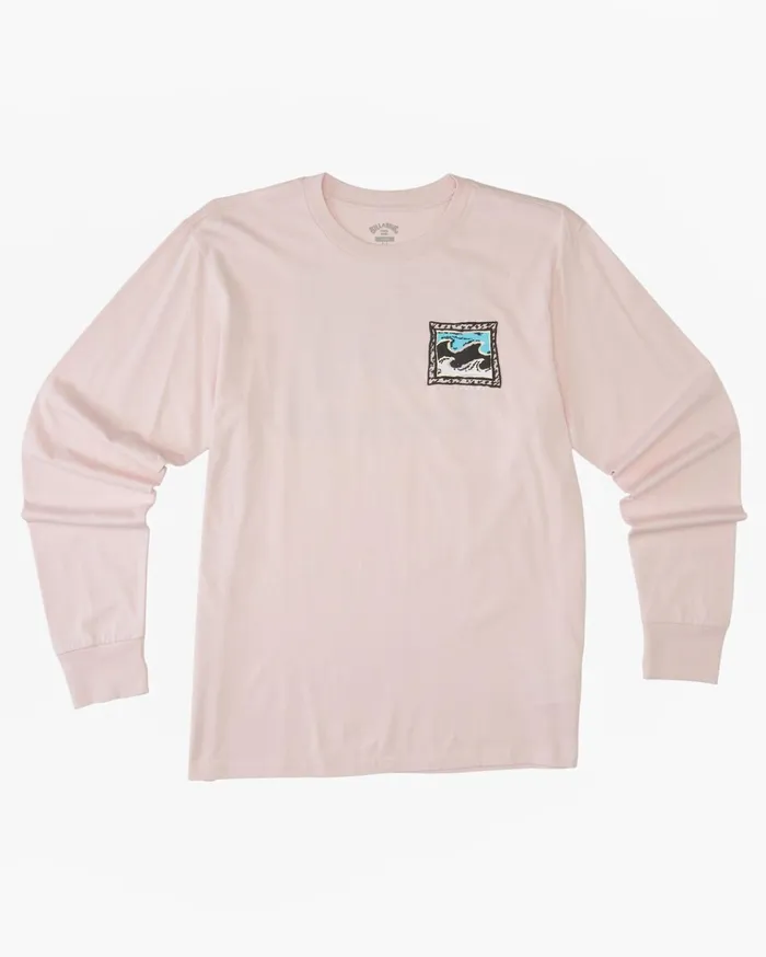 Billabong Crayon Wave Long Sleeve TShirt Pink Haze Men TShirts Billabong Crayon Wave Long Sleeve TShirt Pink Haze Men TShirts