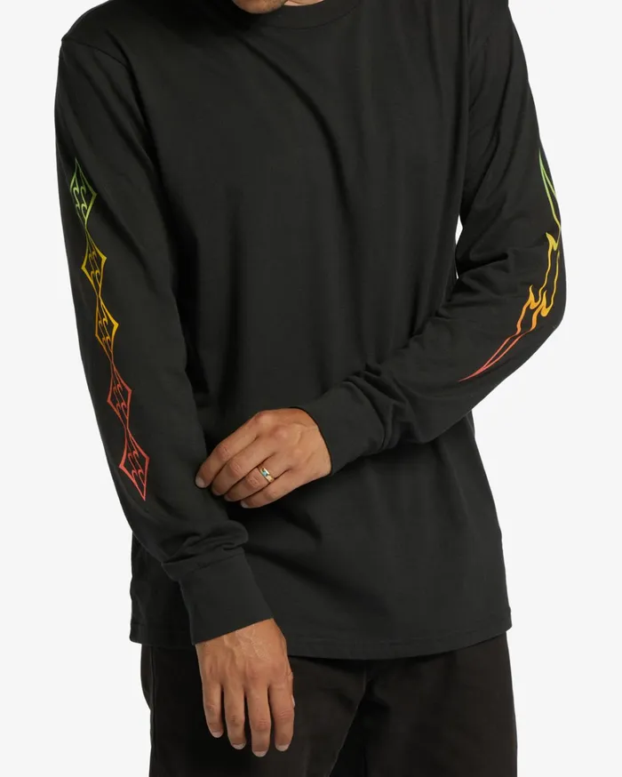 Billabong D Bah Wave Long Sleeve TShirt Black Men TShirts Billabong D Bah Wave Long Sleeve TShirt Black Men TShirts