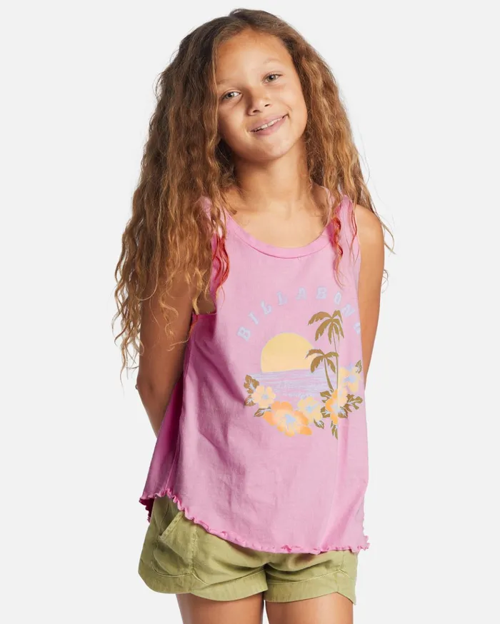 Billabong Girl039s Dawn Patrol Tank Top Pink Trails Kids Girls039 Tops and Tees