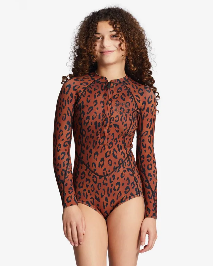 Billabong Girls039 11 Salty Dayz Spring Suit Spotted WomenKids Billabong Surf Capsule