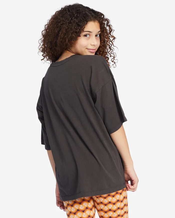 Billabong Girls039 Bright Side Graphic Boyfriend TShirt Off Black Kids Girls039 Tops and Tees Billabong Girls039 Bright Side Graphic Boyfriend TShirt Off Black Kids Girls039 Tops and Tees
