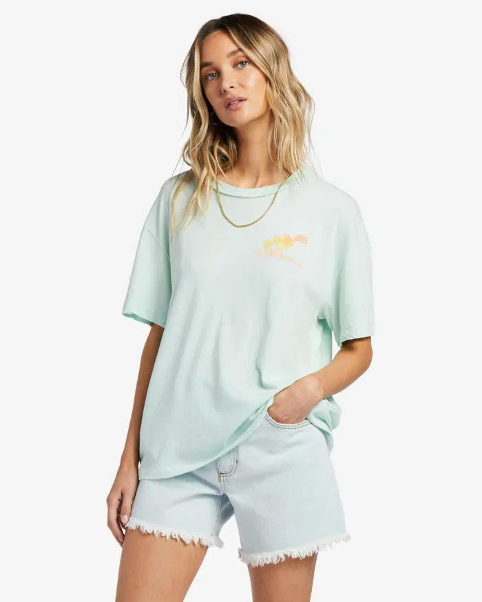 Billabong Good Tides Oversized TShirt Soft Mint Women Graphic Tees and Tanks Billabong Good Tides Oversized TShirt Soft Mint Women Graphic Tees and Tanks