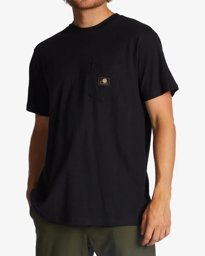 Billabong Hemp Pocket TShirt Washed Black Men TShirts