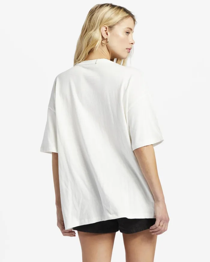 Billabong Over The Rainbow Oversized TShirt Salt Crystal Women Graphic Tees and Tanks Billabong Over The Rainbow Oversized TShirt Salt Crystal Women Graphic Tees and Tanks