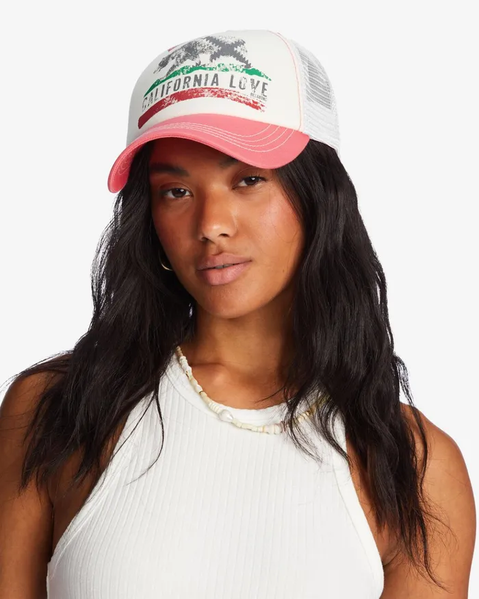 Billabong Pitstop Trucker Hat Coral Crush Women Hats and Beanies Billabong Pitstop Trucker Hat Coral Crush Women Hats and Beanies