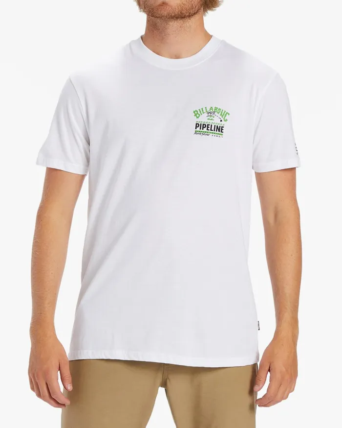 Billabong Pro Pipeline Poster Short Sleeve TShirt White Men TShirts