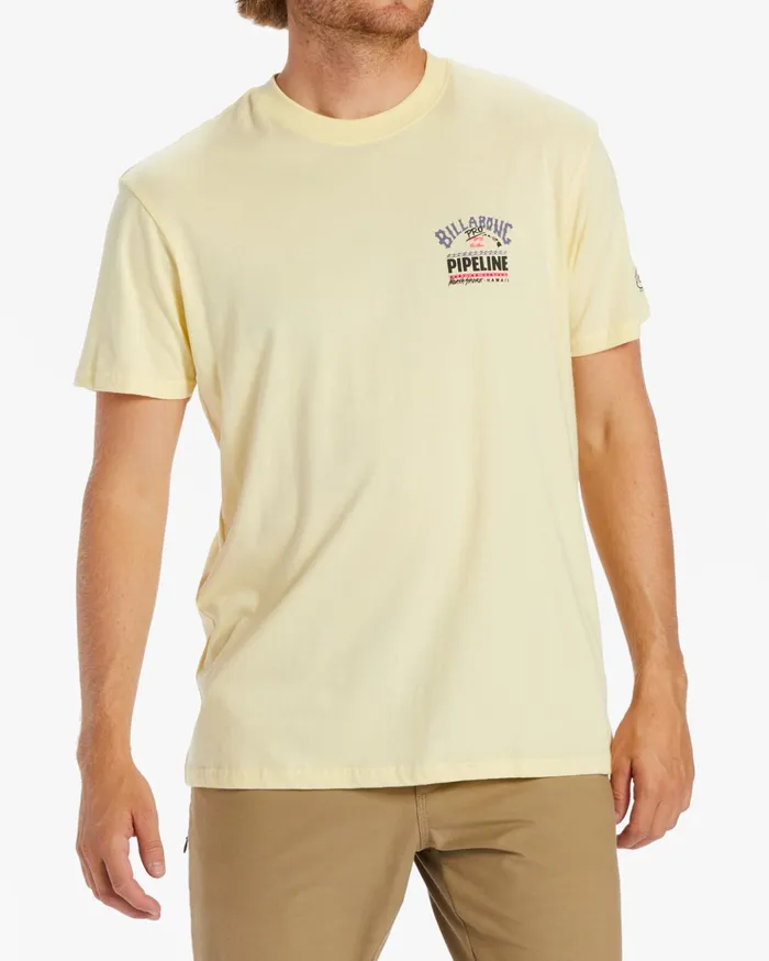 Billabong Pro Pipeline Short Sleeve TShirt Mellow Yellow Men TShirts