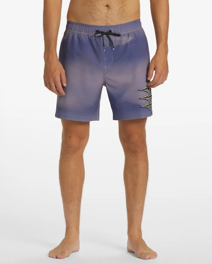 Billabong Riot Layback 17quot Boardshorts Lavender Men Elastic Waist Boardshorts Billabong Riot Layback 17quot Boardshorts Lavender Men Elastic Waist Boardshorts