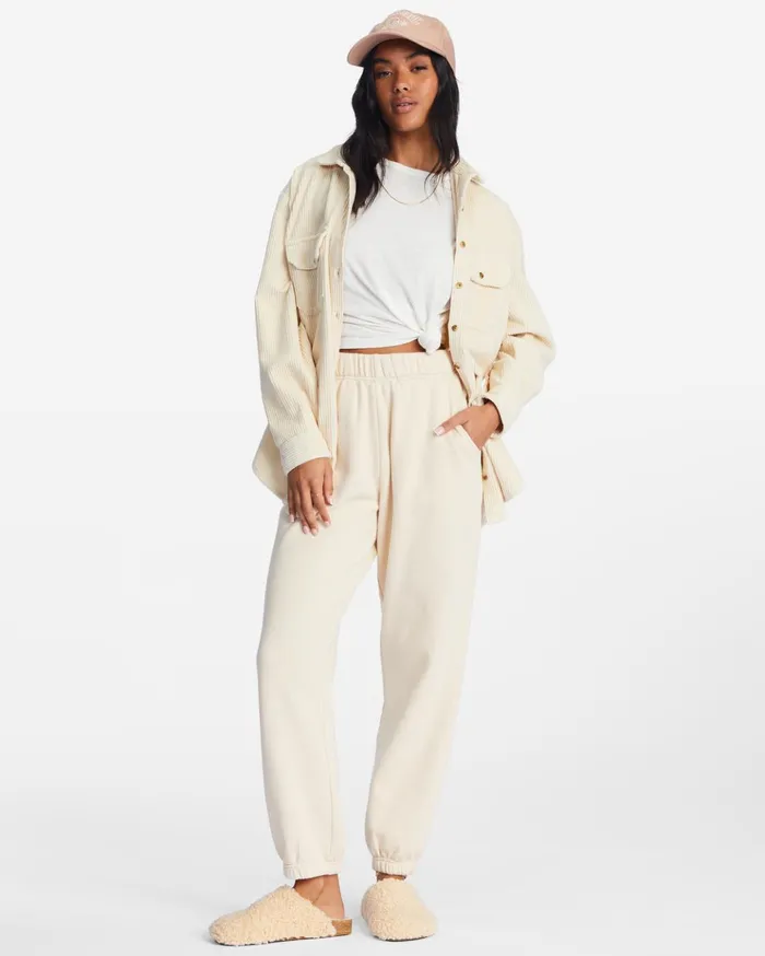 Billabong Saturday HighWaisted Sweatpants Antique White Women Pants
