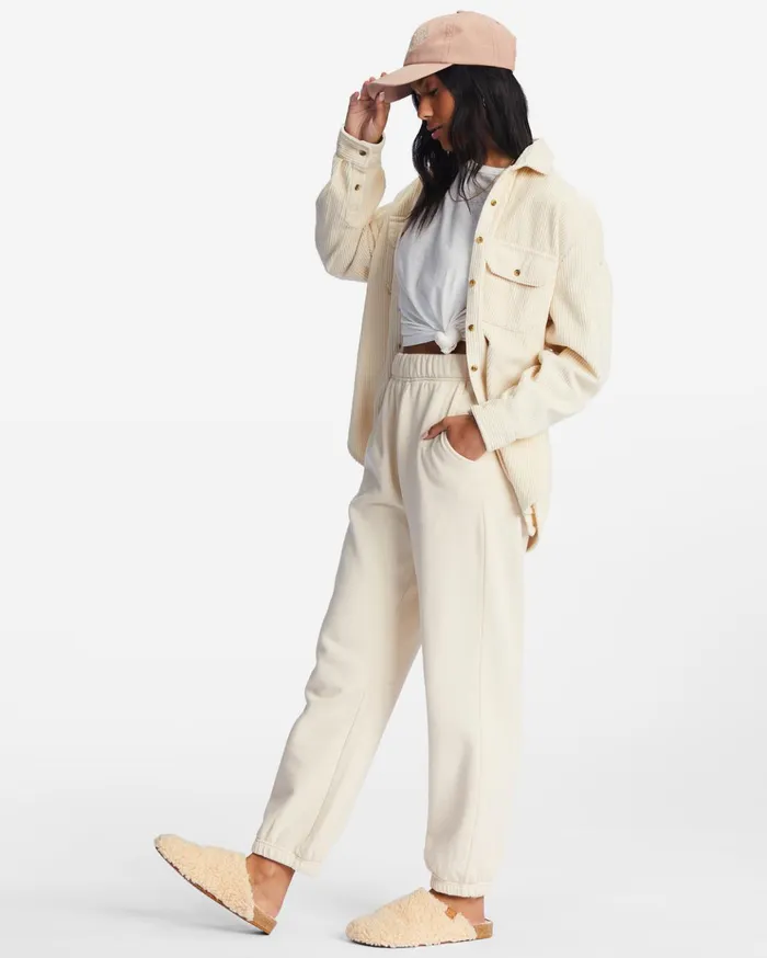 Billabong Saturday HighWaisted Sweatpants Antique White Women Pants