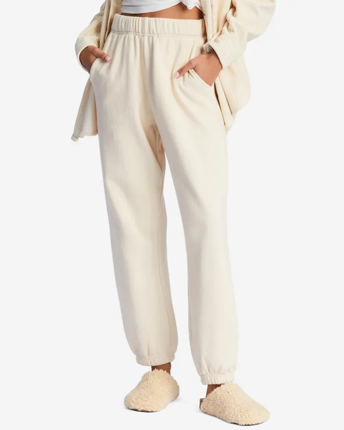 Billabong Saturday HighWaisted Sweatpants Antique White Women Pants
