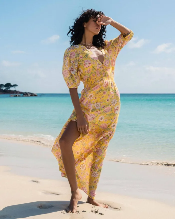 Billabong Spellbound Maxi Dress Golden Peach Women Dresses