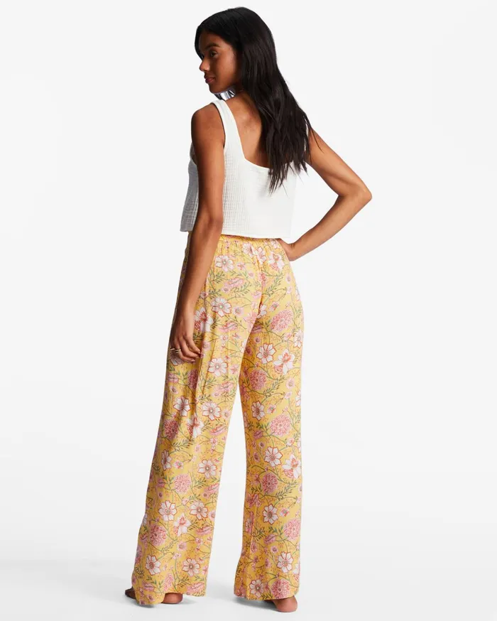 Billabong Split Spirit Floral Pants Golden Peach Women Pants