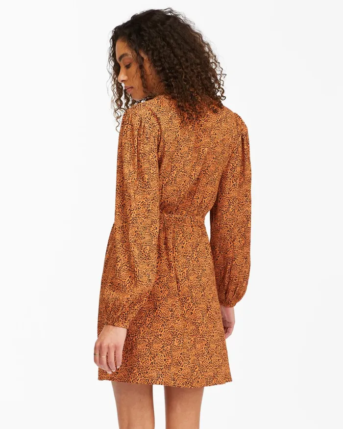 Billabong Spring Romance Mini Wrap Dress Toffee Women Dresses Billabong Spring Romance Mini Wrap Dress Toffee Women Dresses