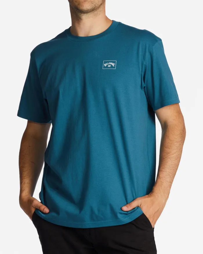 Billabong Stacked Arch TShirt Blue Lagoon Men TShirts
