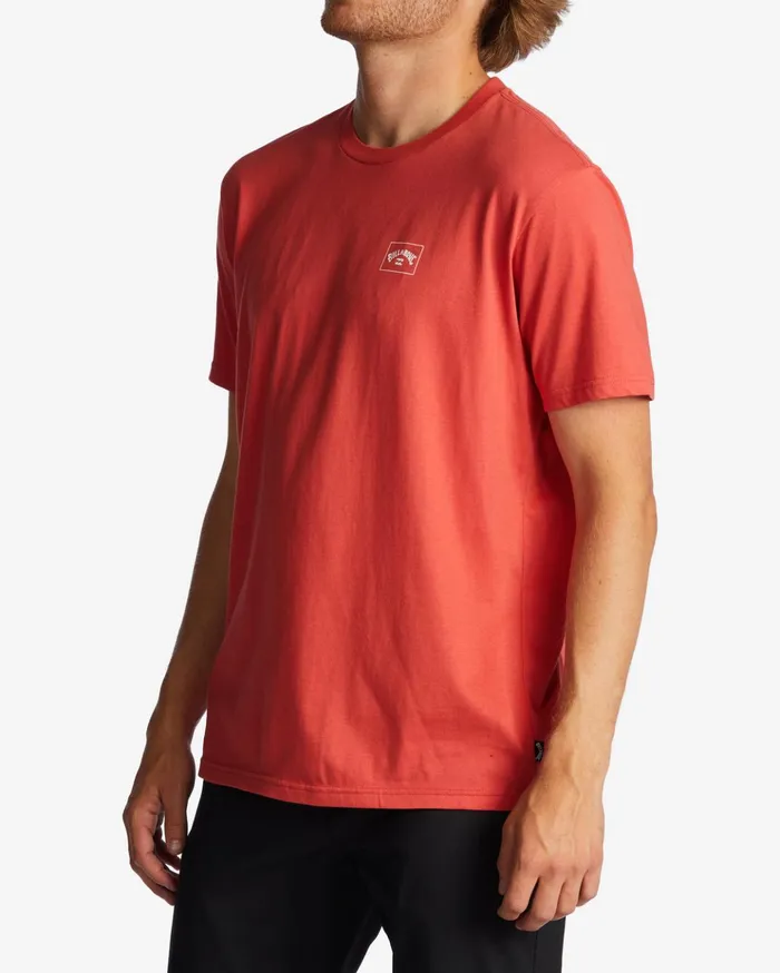 Billabong Stacked Arch TShirt Dark Coral Men TShirts Billabong Stacked Arch TShirt Dark Coral Men TShirts
