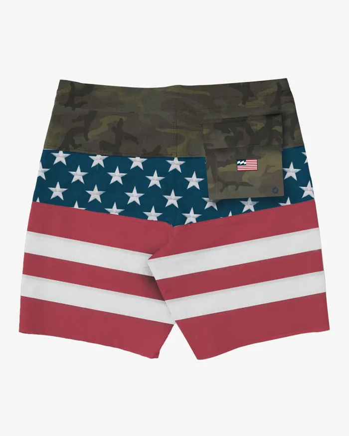 Billabong Stars Stripes Tribong Lo Tide Boardshorts 19quot Red White Blue Men Side Pockets Billabong Stars Stripes Tribong Lo Tide Boardshorts 19quot Red White Blue Men Side Pockets