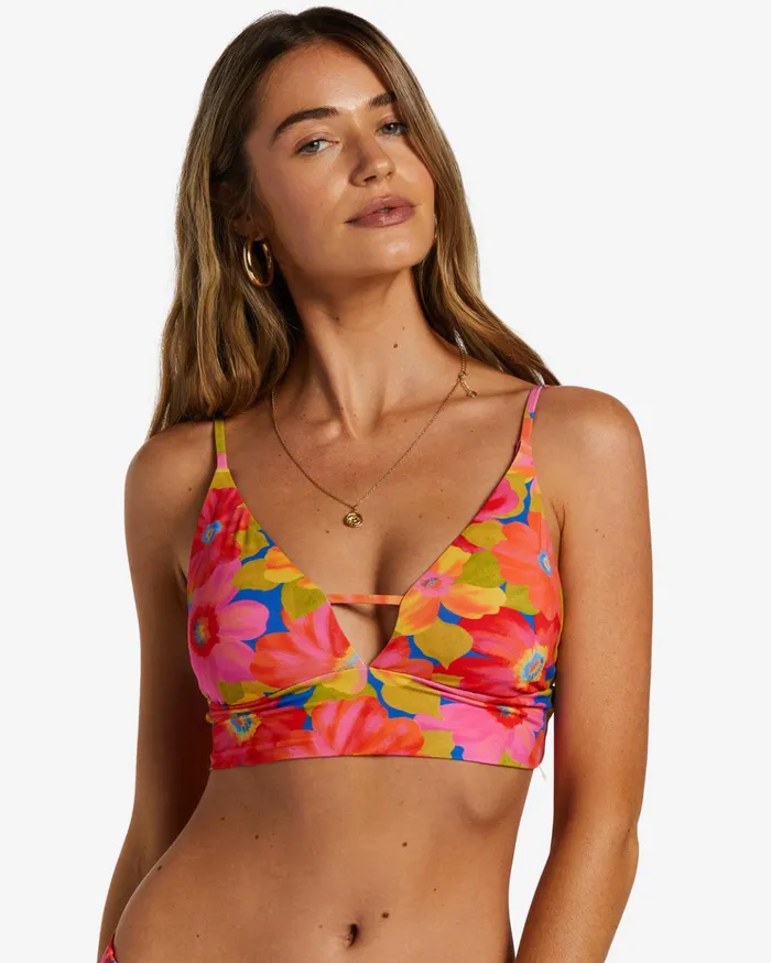Billabong Sunny Coast V Neck Cami Bikini Top Multi Women Bikinis Billabong Sunny Coast V Neck Cami Bikini Top Multi Women Bikinis