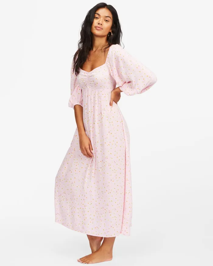 Billabong Swept Away Midi Dress Pink Lady Women Dresses Billabong Swept Away Midi Dress Pink Lady Women Dresses