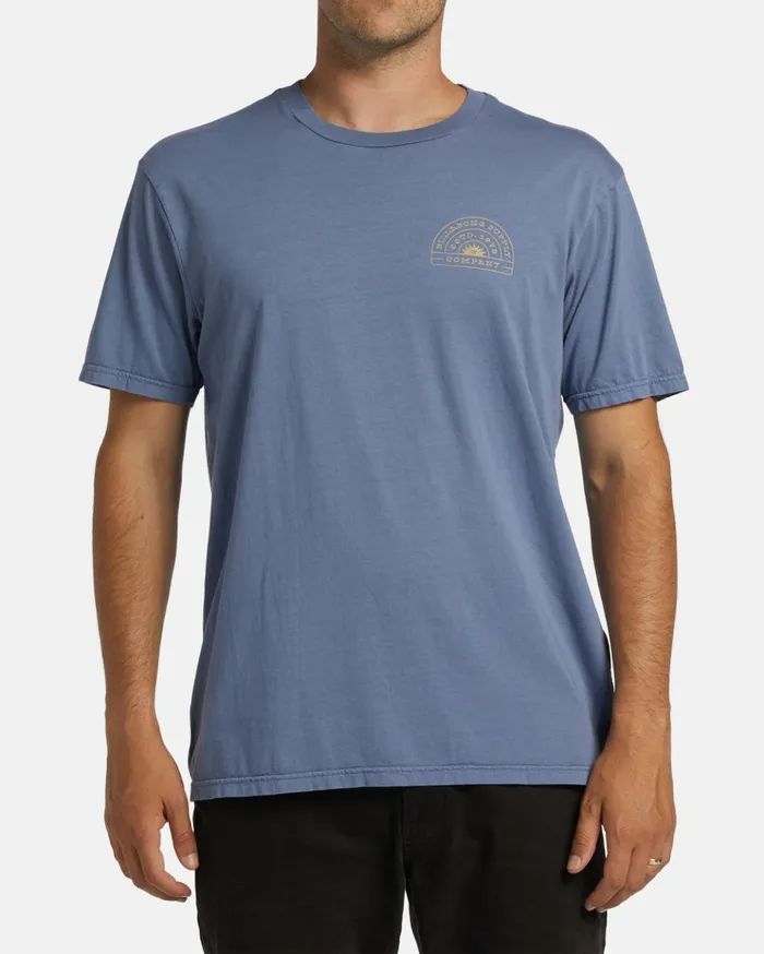 Billabong Trademark Wave Washed Short Sleeve TShirt Dusty Blue Men TShirts Billabong Trademark Wave Washed Short Sleeve TShirt Dusty Blue Men TShirts