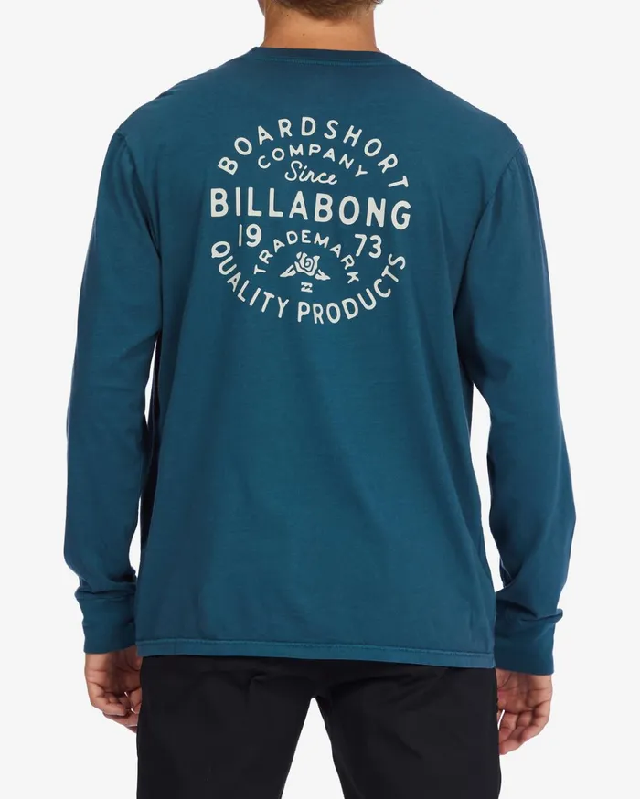 Billabong Union Wave Washed Long Sleeve TShirt Navy Men TShirts Billabong Union Wave Washed Long Sleeve TShirt Navy Men TShirts