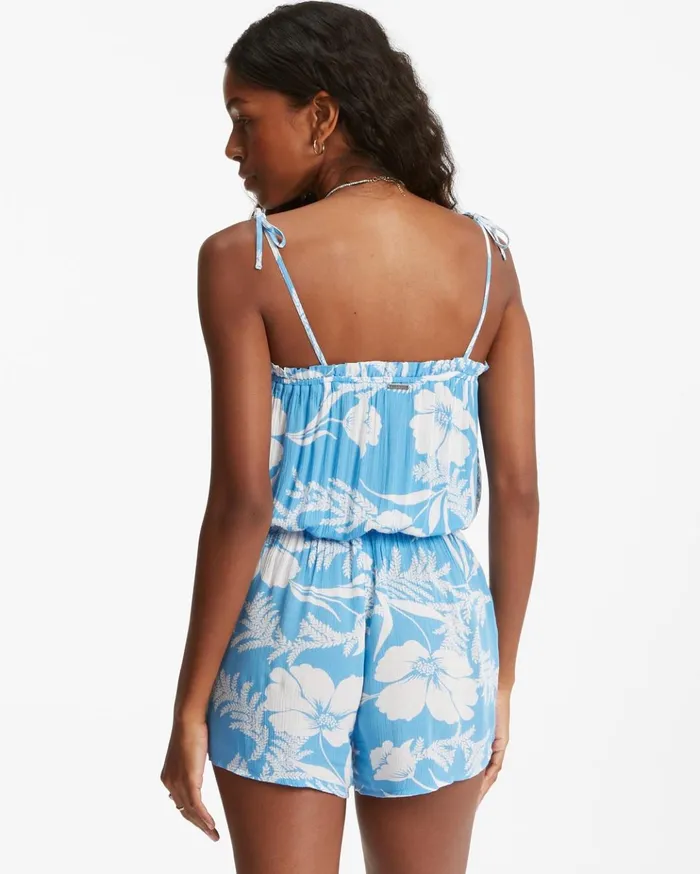 Billabong Yours Truly Romper Bliss Blue Women Dresses Billabong Yours Truly Romper Bliss Blue Women Dresses