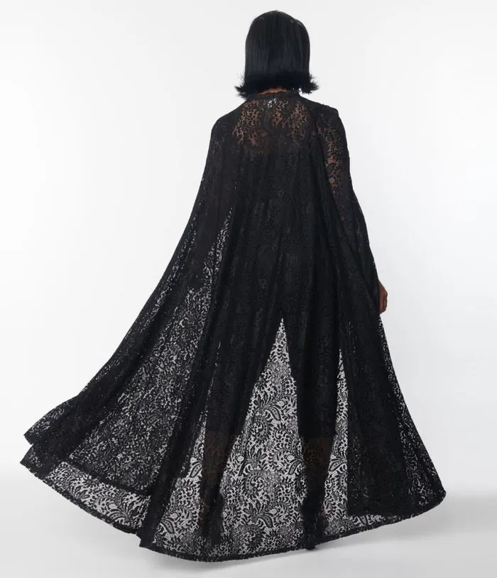 Black Paisley Lace Cape ClothingPlus Unique Vintage Jackets