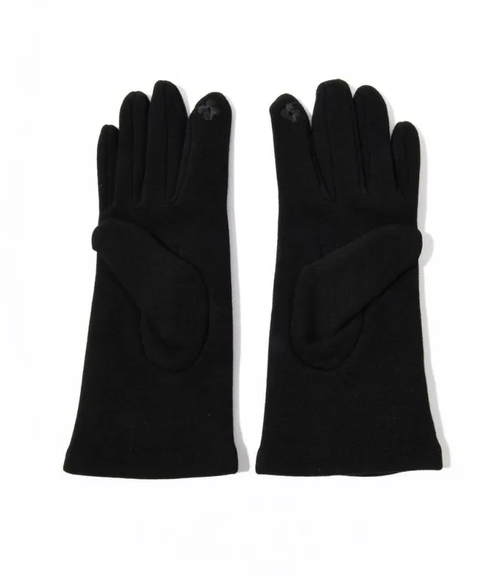 Black Wrist Length Buttons Texting Gloves Accessories Unique Vintage Gloves and Scarves