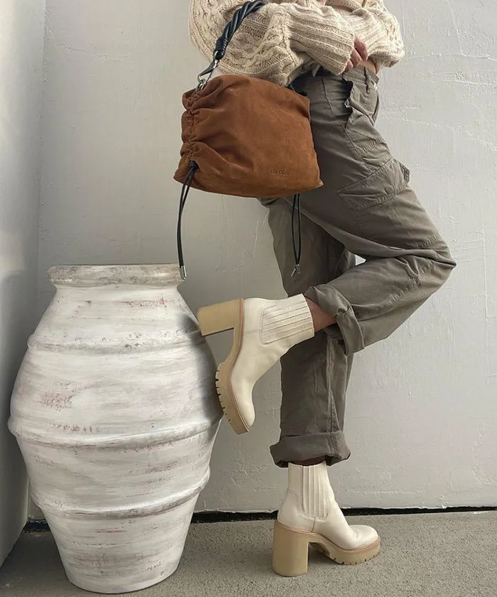 Boots and Booties Shop Dolce Vita Caster H2o Booties Ivory Leather Ivory Leather