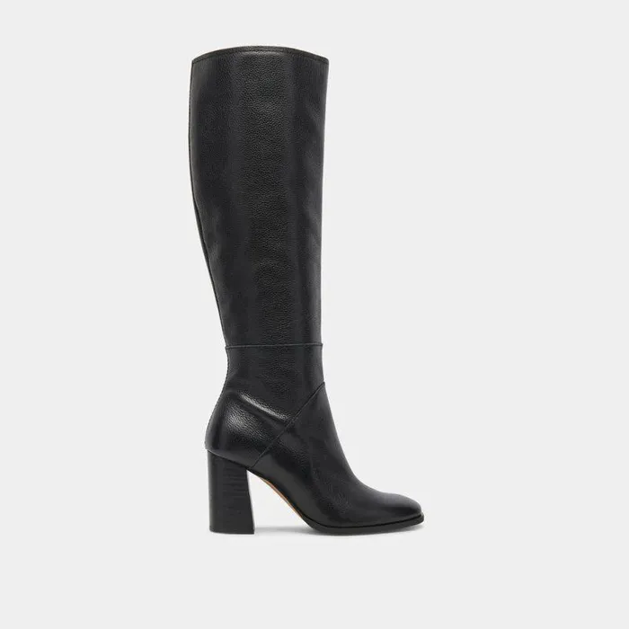 Boots and Booties Shop Dolce Vita Fynn Wide Calf Boots Onyx Leather Women039s Onyx Kneehigh Boots Onyx Leather