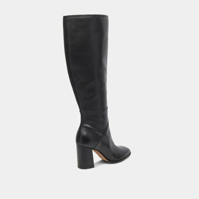 Boots and Booties Shop Dolce Vita Fynn Wide Calf Boots Onyx Leather Women039s Onyx Kneehigh Boots Onyx Leather