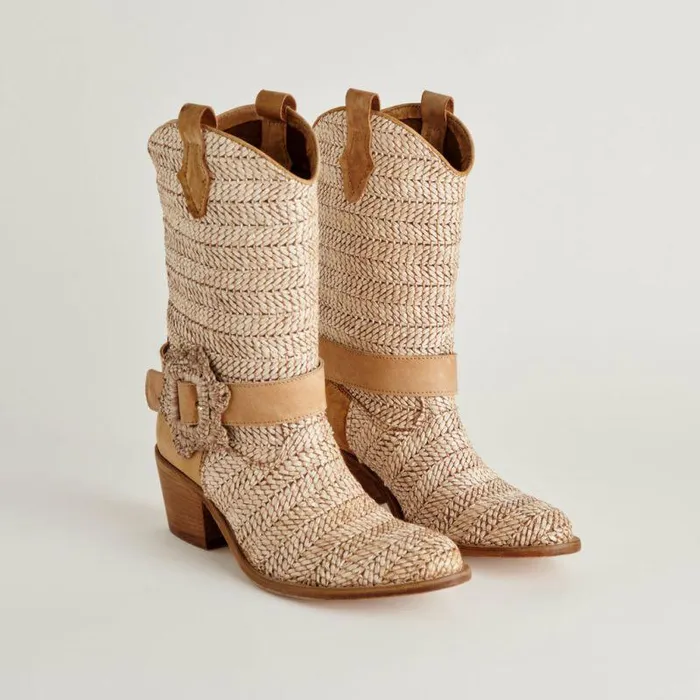 Boots and Booties Shop Dolce Vita Hoss Boots Brown Multi Raffia Brown Multi Raffia
