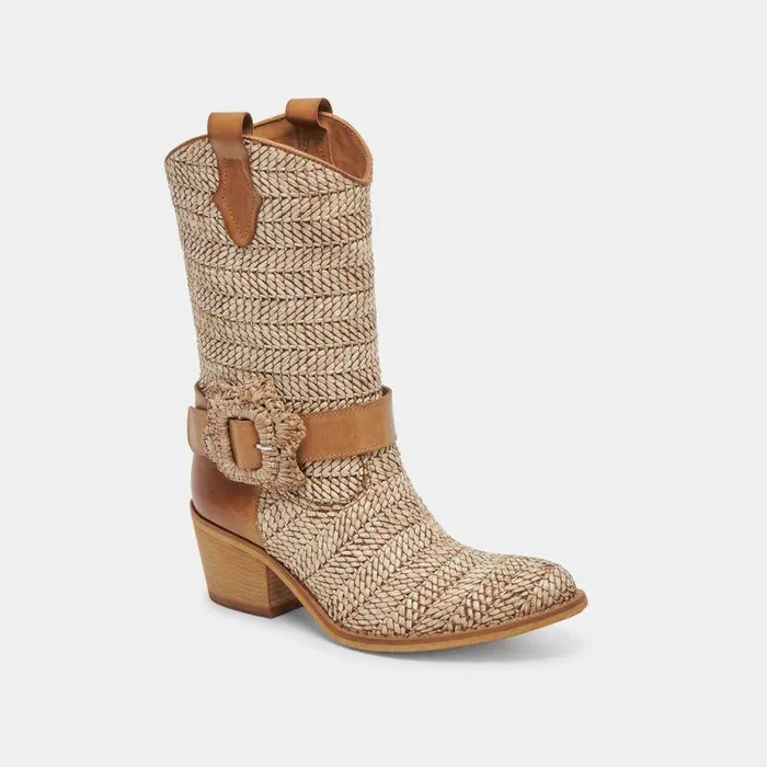 Boots and Booties Shop Dolce Vita Hoss Boots Brown Multi Raffia Brown Multi Raffia