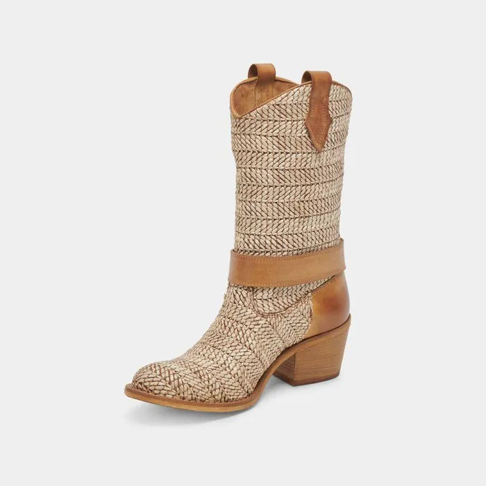 Boots and Booties Shop Dolce Vita Hoss Boots Brown Multi Raffia Brown Multi Raffia