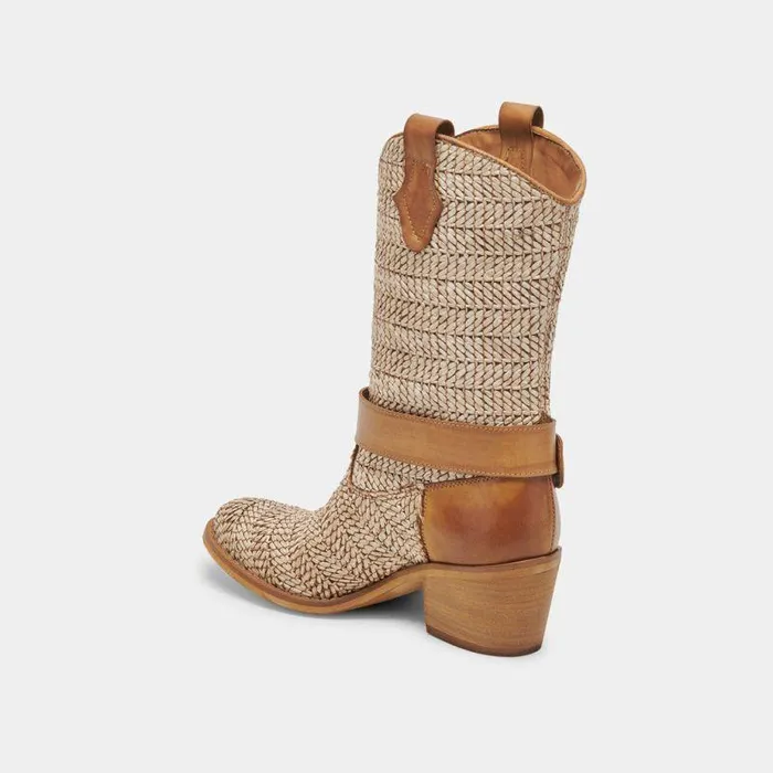 Boots and Booties Shop Dolce Vita Hoss Boots Brown Multi Raffia Brown Multi Raffia