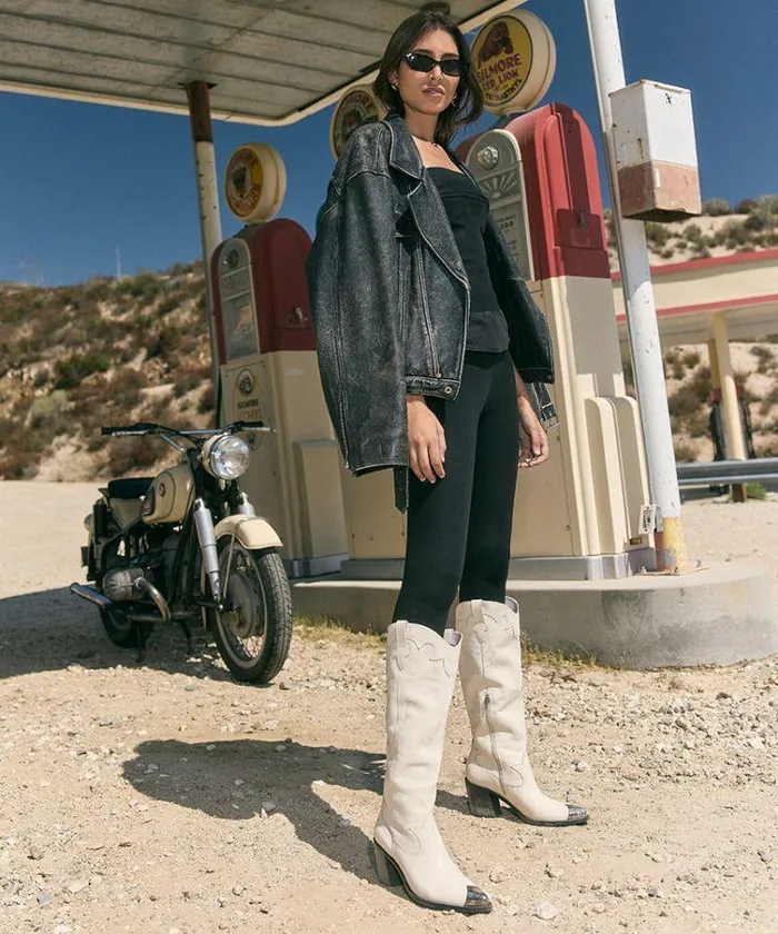 Boots and Booties Shop Dolce Vita Kamryn Boots White Leather Women039s Western White Leather Boots Off White Leather