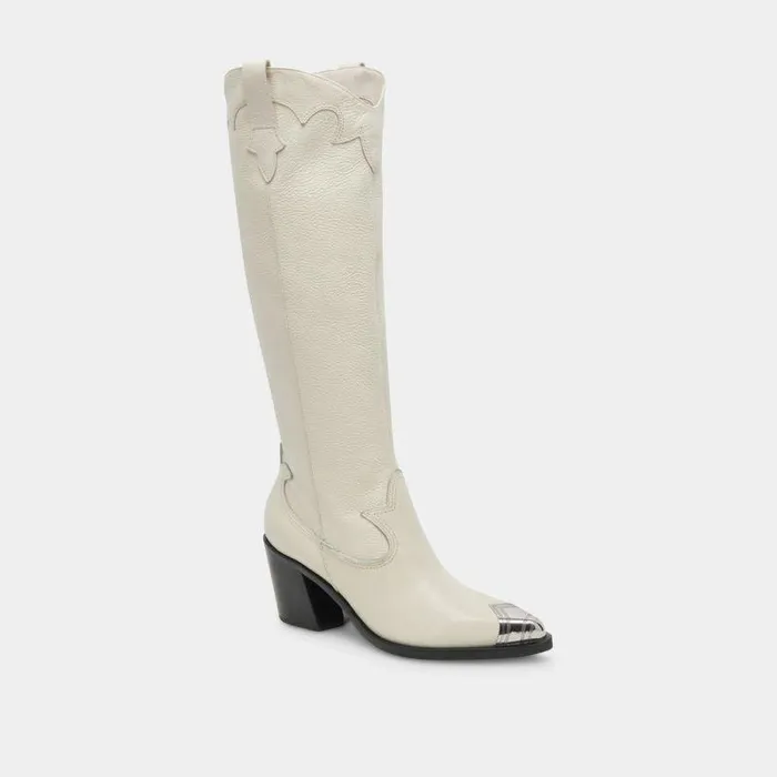 Boots and Booties Shop Dolce Vita Kamryn Boots White Leather Women039s Western White Leather Boots Off White Leather