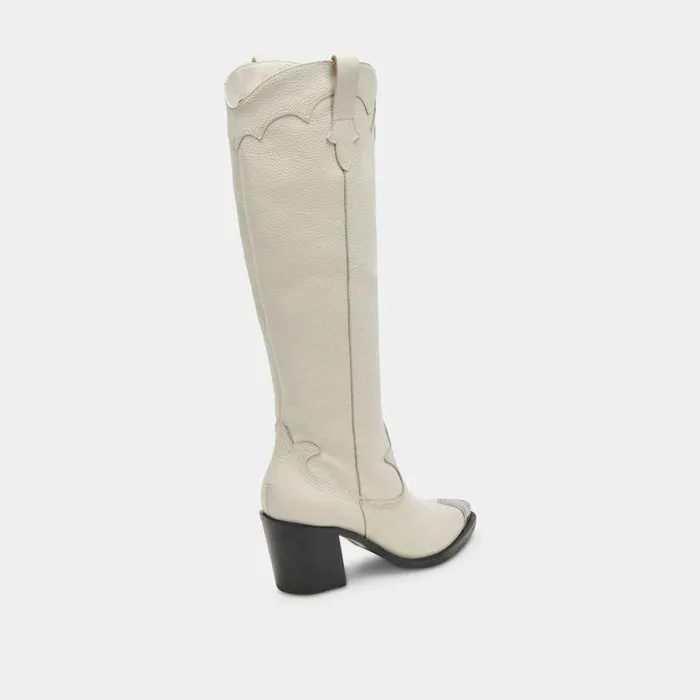 Boots and Booties Shop Dolce Vita Kamryn Boots White Leather Women039s Western White Leather Boots Off White Leather