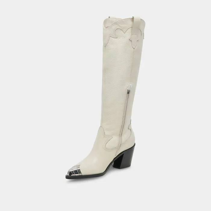 Boots and Booties Shop Dolce Vita Kamryn Boots White Leather Women039s Western White Leather Boots Off White Leather